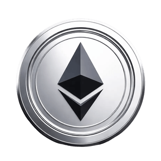 เหรียญ Ethereum (ETH) ลอยเป็นองค์ประกอบกราฟิก